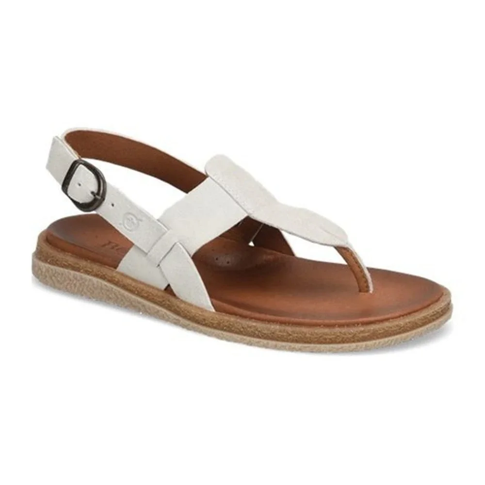 Born Cammie Women's Light Grey Suede Comfort Sandals Size 9 M Adjustable